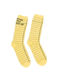Library Card Yellow Cozy Sock LG