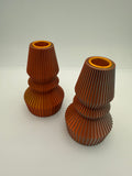 Tapered Ridge Candlesticks - Metallic