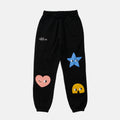 SIDEKICK: Black fleece-lined sweatpants - Karepango